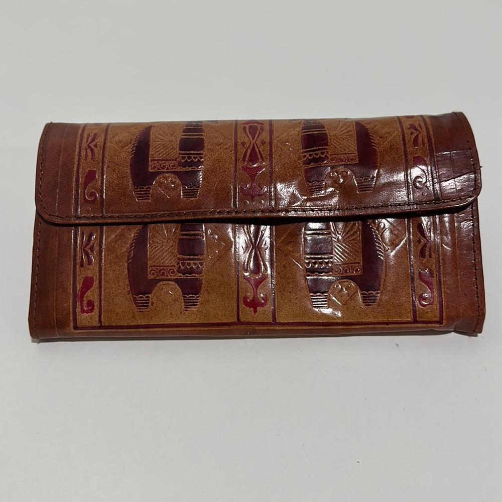 Embossed Brown Clutch/Wallet